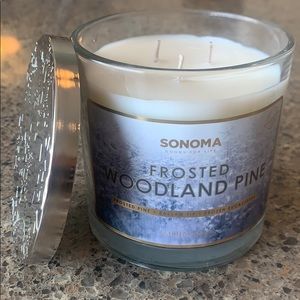 Sonoma Frosted Woodland Pine Scented 3 Wick Candle
